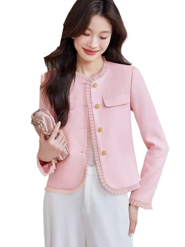 Casual Standard Single Breasted With Button Non Stretch Blazer - Image 2