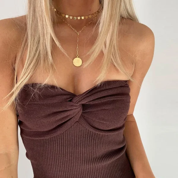 Casual Strapless Backless Off Shoulder High Street Crop Top