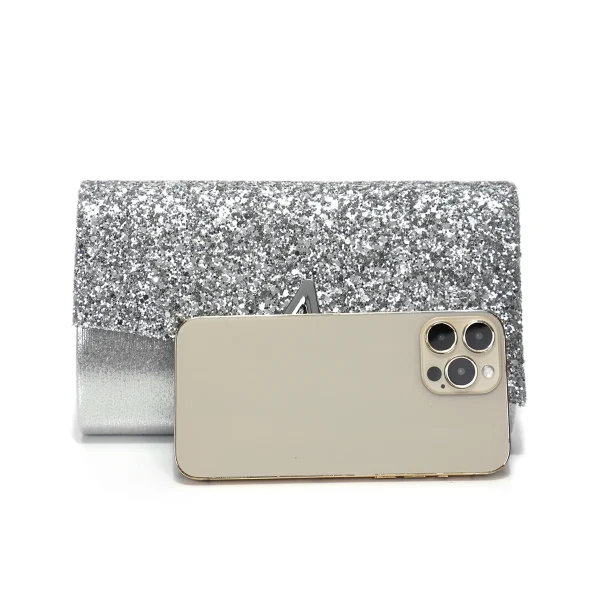 Casual V Design Metal Chain Glamorous Design Evening Envelope Shaped Sequins Handbags - Image 24