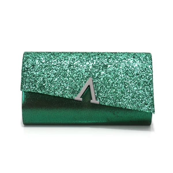 Casual V Design Metal Chain Glamorous Design Evening Envelope Shaped Sequins Handbags - Image 9