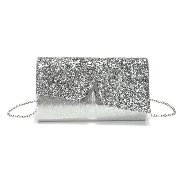 Casual V Design Metal Chain Glamorous Design Evening Envelope Shaped Sequins Handbags - Image 30