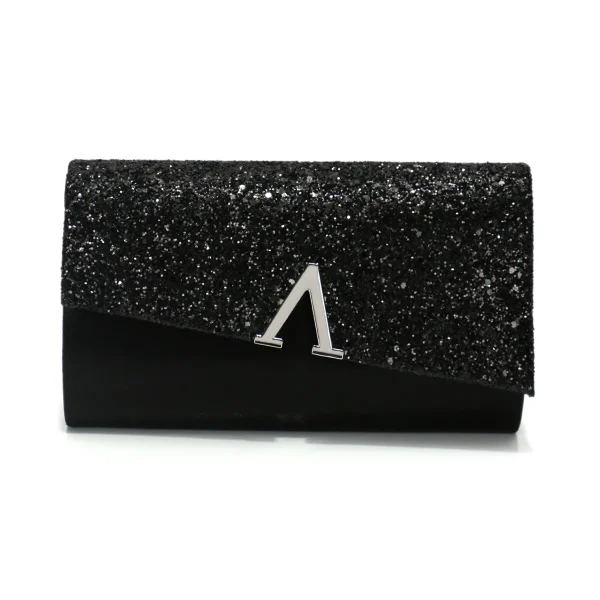 Casual V Design Metal Chain Glamorous Design Evening Envelope Shaped Sequins Handbags - Image 3