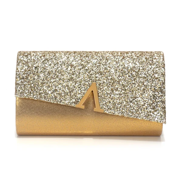 Casual V Design Metal Chain Glamorous Design Evening Envelope Shaped Sequins Handbags - Image 31