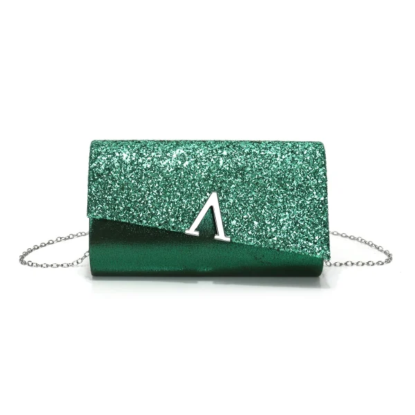 Casual V Design Metal Chain Glamorous Design Evening Envelope Shaped Sequins Handbags - Image 15