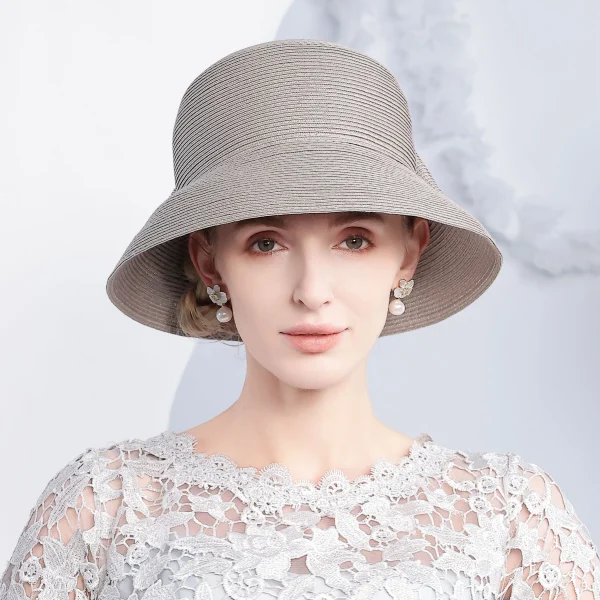 Casual Wide Brim UV Protection Foldable Beach With Bow Lightweight Breathable Outdoor Travel Straw Sun Hat - Image 6