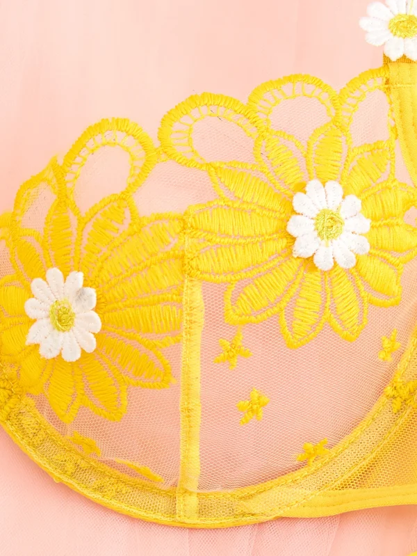 Casual Youthful And Beautiful Transparent Embroidered Underwear - Image 4