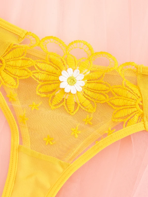 Casual Youthful And Beautiful Transparent Embroidered Underwear - Image 6