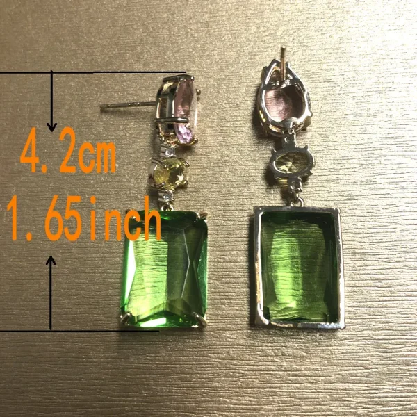 Classic Copper Plant Cubic Zirconia Cute Drop Earring - Image 4