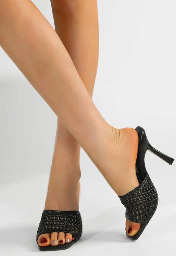 Comfort Outdoor Open Toe Square Thin Slide Heeled Sandals - Image 8