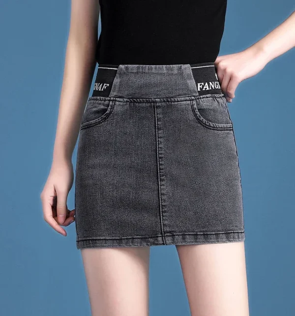 Cute Denim High Waist Coquette Mini With Pocket Chubby Jeans Skirts - Image 4