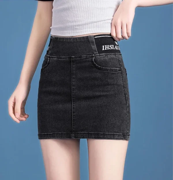 Cute Denim High Waist Coquette Mini With Pocket Chubby Jeans Skirts - Image 7
