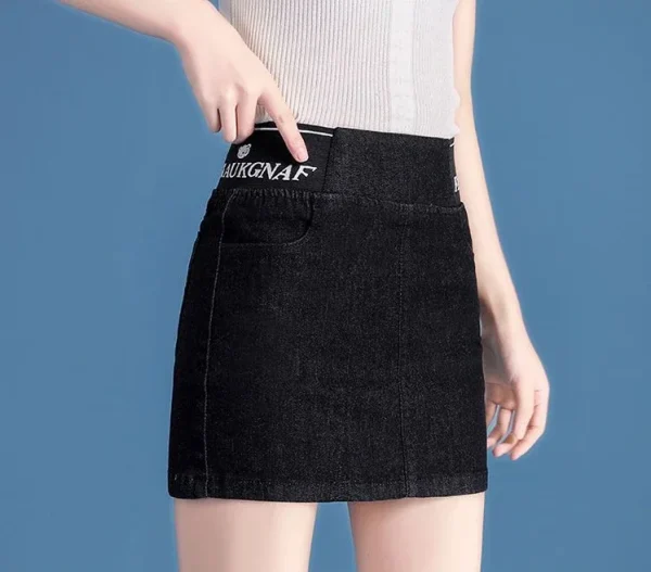 Cute Denim High Waist Coquette Mini With Pocket Chubby Jeans Skirts - Image 10