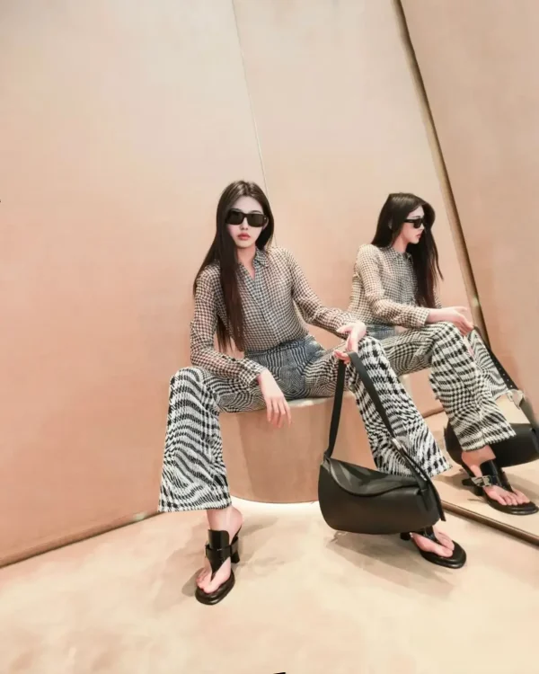 Formal Designer Clip Toe Chunky Flip Flops High Heels Sandals - Image 8