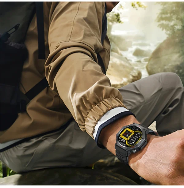 Elegant 5ATM Waterproof GPS Built-in Dual-band GNSS Compass Military Sport Smartwatch