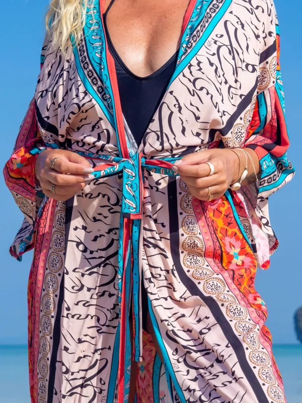 Elegant Beach Style Kimono for Sea Boho Cover up Long Swimsuit - Image 9