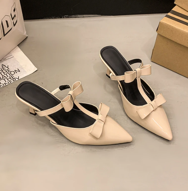 Elegant Butterfly-knot Party Cover Toe High Heels Sandal - Image 6