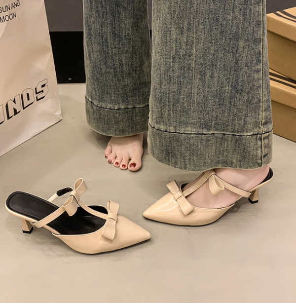 Elegant Butterfly-knot Party Cover Toe High Heels Sandal - Image 11