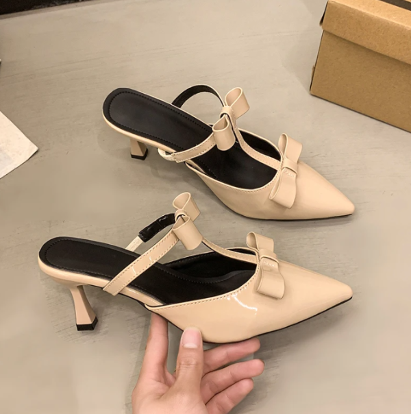 Elegant Butterfly-knot Party Cover Toe High Heels Sandal - Image 13