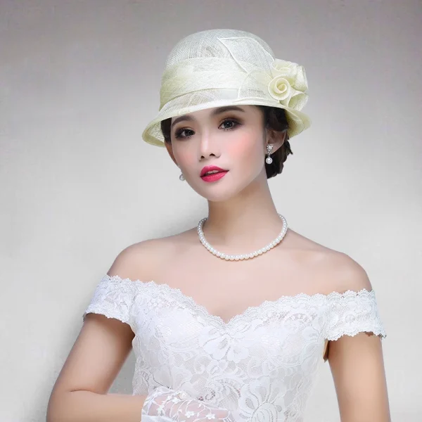 Elegant Church Kentucky Derby Cap Tea Party Dress Formal Occasion Millinery Fedora Hats - Image 3
