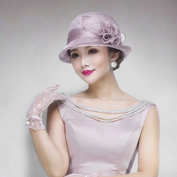 Elegant Church Kentucky Derby Cap Tea Party Dress Formal Occasion Millinery Fedora Hats - Image 4