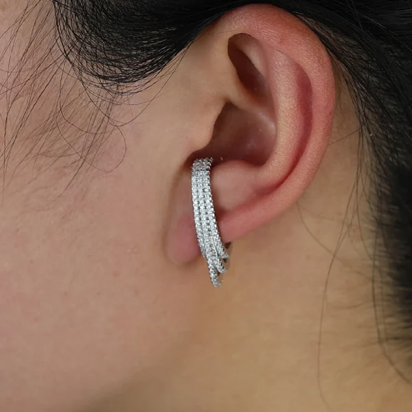 Elegant Design Long Top Botton Ear Studs Copper Lead Nickle Free Dazzling Chic Earrings - Image 4