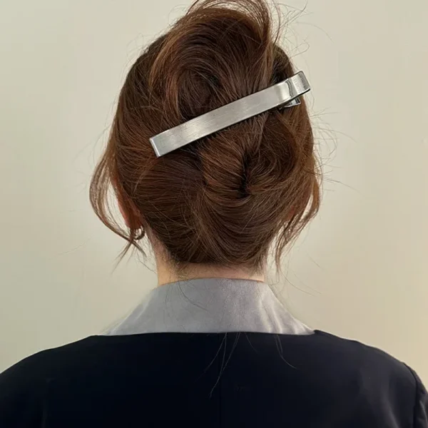 Elegant Geometric Barrettes Metal Bangs Duckbill Clip Ponytail Hair Clips Claws - Image 3