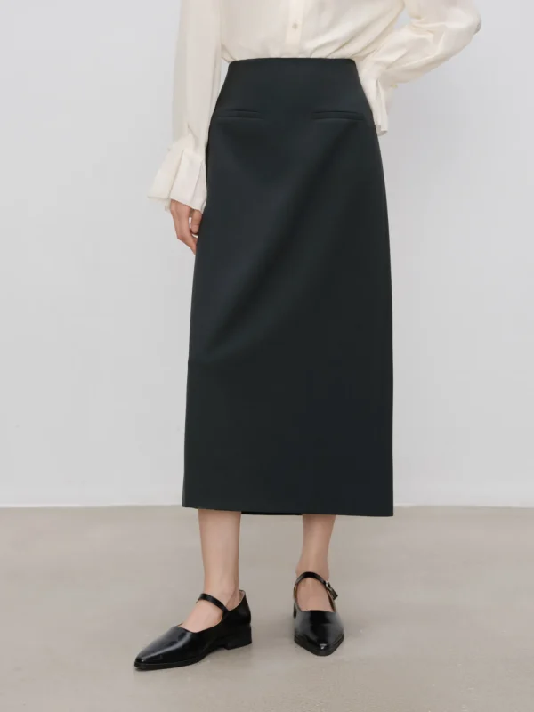 Elegant Button Fly Jacket And Mini Half Skirt 2 Piece Suit - Image 4