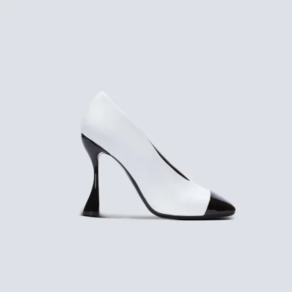 Lacquer Leather Wedding Party Square Headed Thin High Heels - Image 5