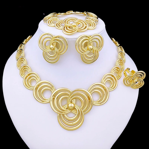Elegant Metal Zinc Alloy Wedding Party Accessories Jewelry Sets - Image 8