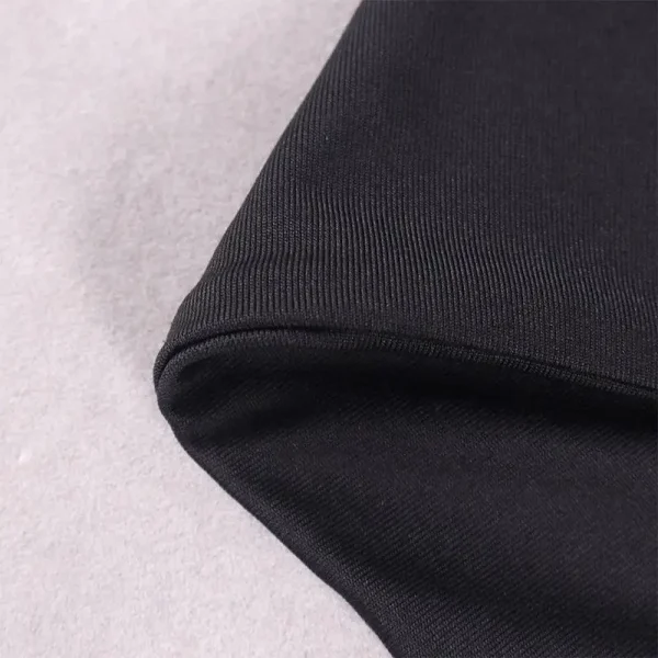 Elegant Solid Hollow O-Neck Long Sleeve Party Club Skinny Mini Dress - Image 3