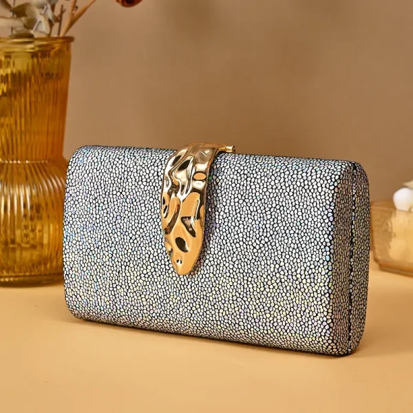 Elegant Solid Long Small Square Simplicity Wedding Party Clutch Bags - Image 2