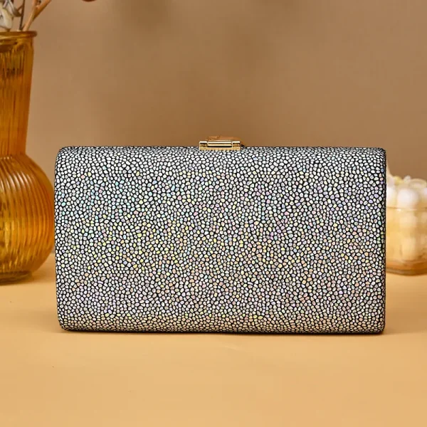 Elegant Solid Long Small Square Simplicity Wedding Party Clutch Bags - Image 4