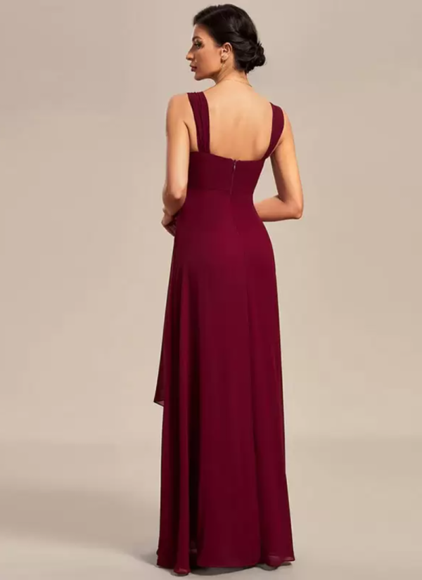 Elegant Square Neck Half Sleeves A-Line Applique Wedding Guest Dresses - Image 3