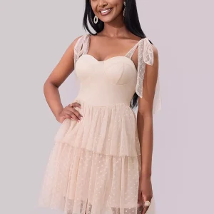 Elegant Sweetheart Neckline Layered Mini Party Dating Dress