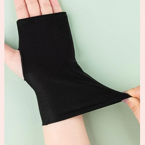 Casual Wrist Solid Mittens Sunscreen Protection Fingerless Long Gloves - Image 4