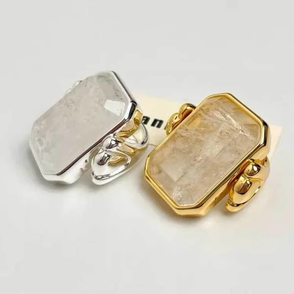 Exquisite Personality Zinc Alloy Trend Vintage Exaggerate Rectangle Ring - Image 4