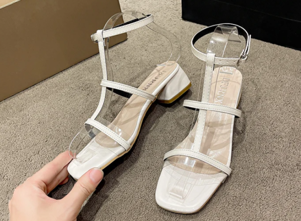Formal Ankle Buckle Breathable Front Cross Strap Open Toe High Heel Sandals - Image 4