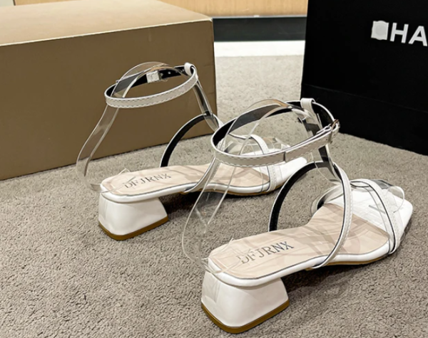 Formal Ankle Buckle Breathable Front Cross Strap Open Toe High Heel Sandals - Image 3