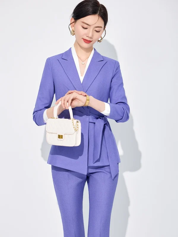 Formal Business Style Pant And Single Breasted Blazer 2 Piece Suit - Image 3