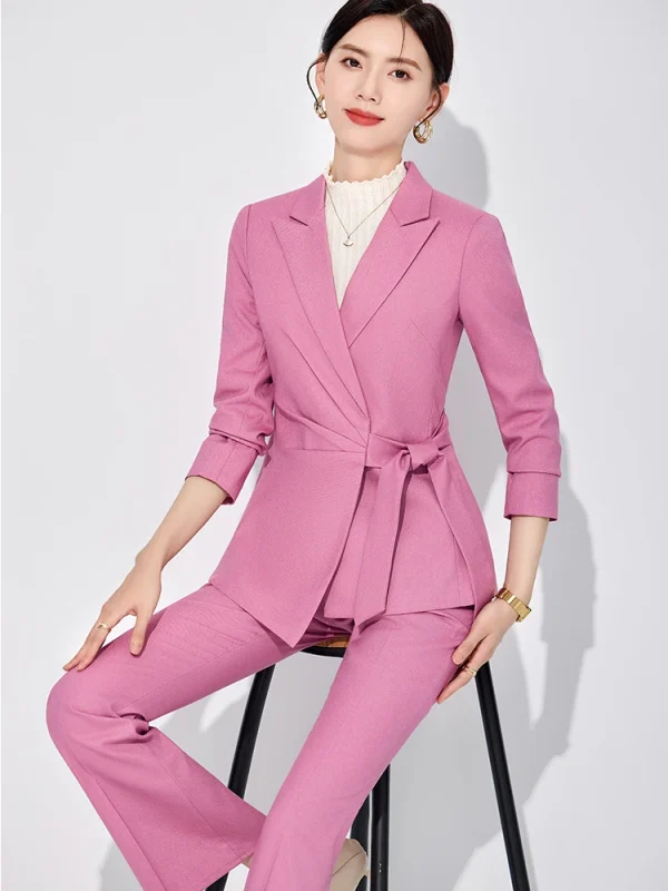 Formal Business Style Pant And Single Breasted Blazer 2 Piece Suit - Image 9