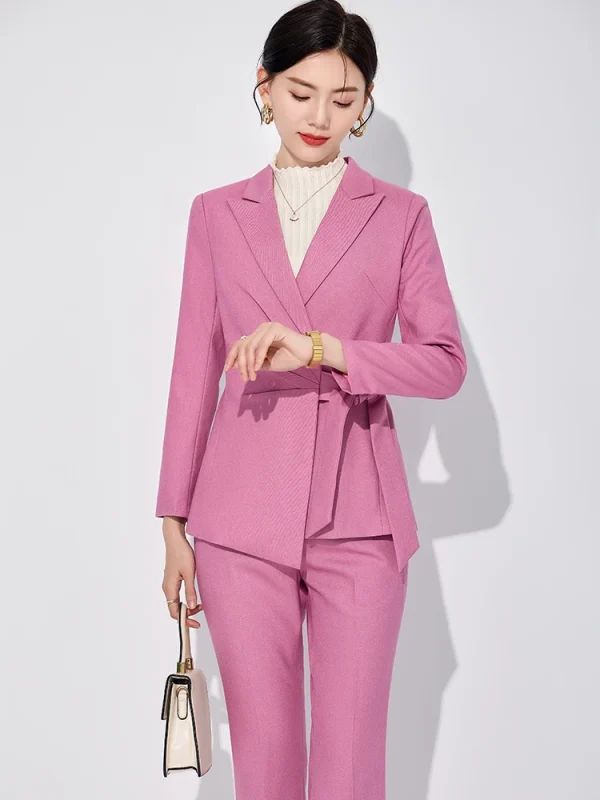 Formal Business Style Pant And Single Breasted Blazer 2 Piece Suit - Image 8