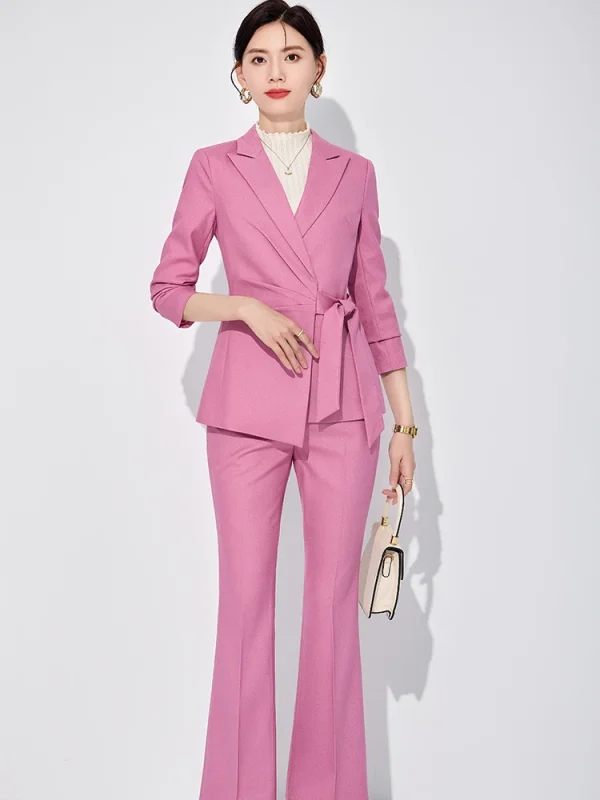 Formal Business Style Pant And Single Breasted Blazer 2 Piece Suit - Image 7