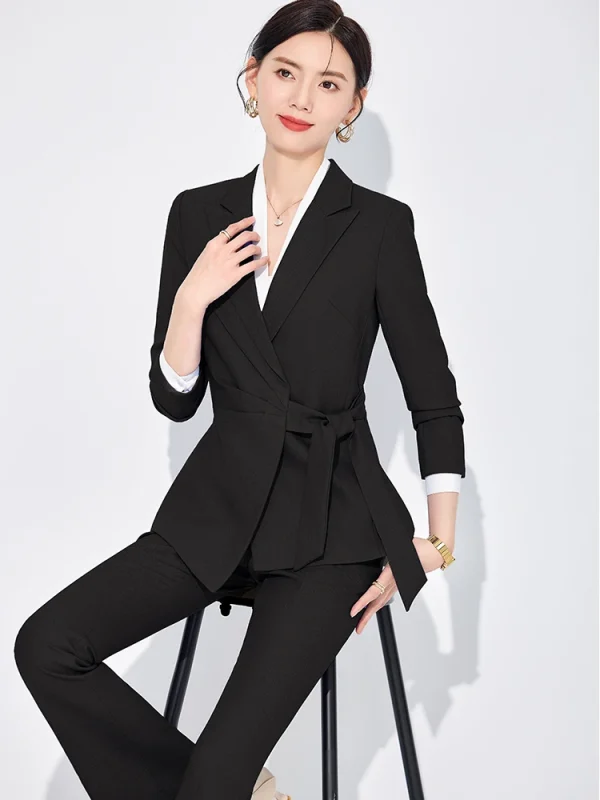 Formal Business Style Pant And Single Breasted Blazer 2 Piece Suit - Image 5