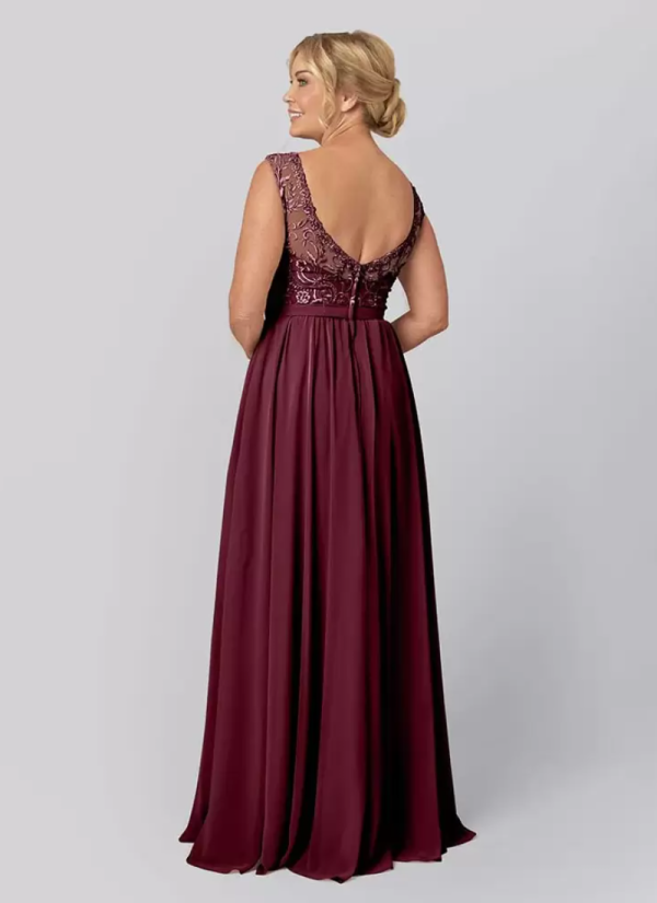Gorgeous Illusion Neckline Sleeveless Ball Gown Cut Out Guest Dresses For Wedding - Image 4