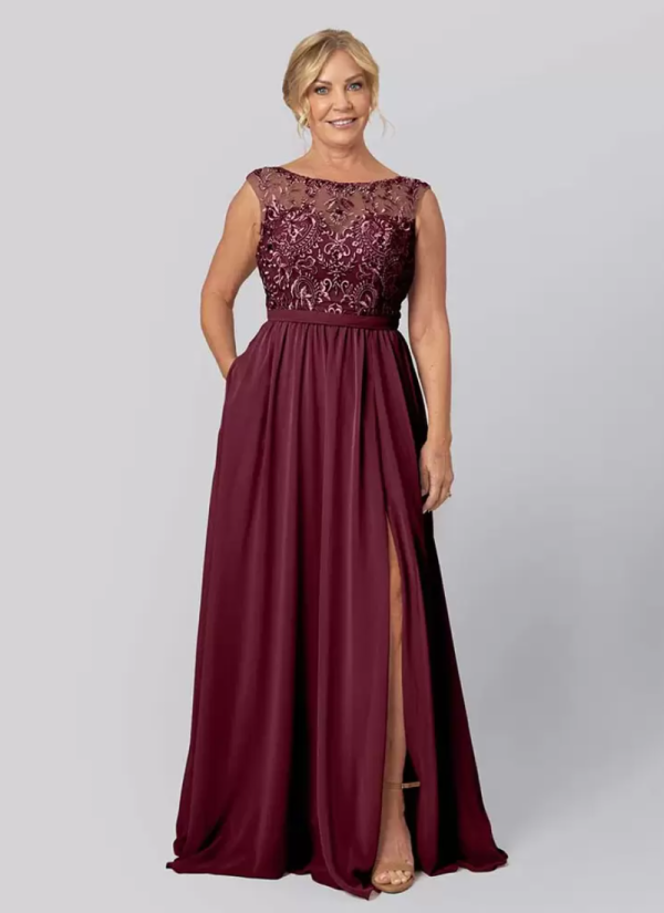 Gorgeous Illusion Neckline Sleeveless Ball Gown Cut Out Guest Dresses For Wedding - Image 3