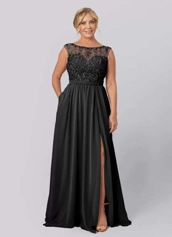 Gorgeous Illusion Neckline Sleeveless Ball Gown Cut Out Guest Dresses For Wedding - Image 2