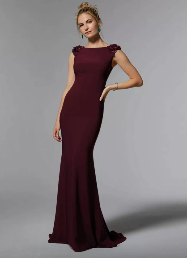 Gorgeous Jewel Neck Sleeveless Mermaid Beaded Floor-Length Dresses - Image 3