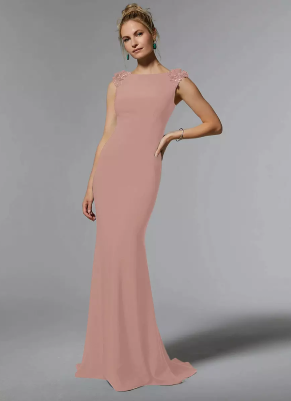 Gorgeous Jewel Neck Sleeveless Mermaid Beaded Floor-Length Dresses - Image 9
