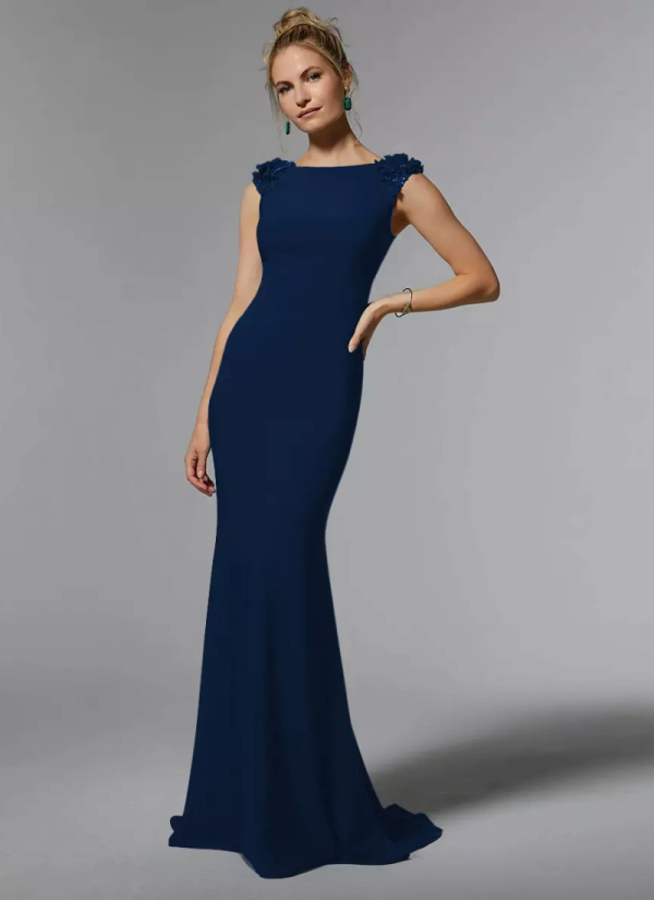 Gorgeous Jewel Neck Sleeveless Mermaid Beaded Floor-Length Dresses - Image 4