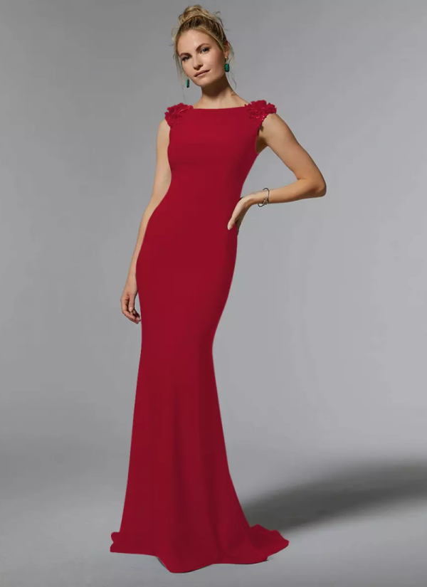 Gorgeous Jewel Neck Sleeveless Mermaid Beaded Floor-Length Dresses - Image 8